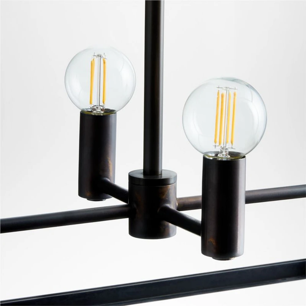 Nolan 6-Light Black Rectangular Chandelier