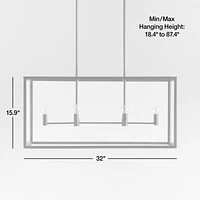 Nolan 6-Light Black Rectangular Chandelier