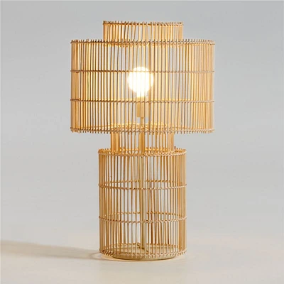 Noon Natural Wicker Table Lamp by Leanne Ford