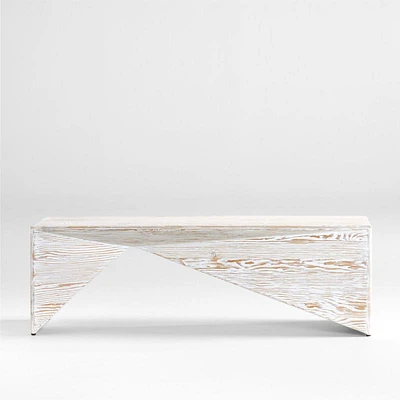 Nord White Wood Entryway Bench