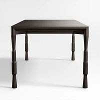 Norin 75"-95" Ebonized Oak Wood Extendable Dining Table