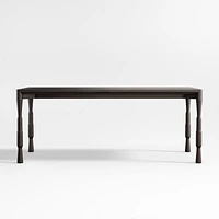 Norin 75"-95" Ebonized Oak Wood Extendable Dining Table