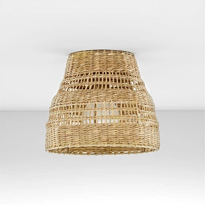 Nossa Small Natural Woven Flush Mount Light