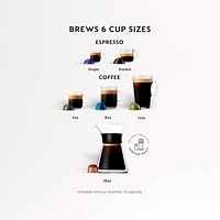 Nespresso ® by De'Longhi ® Vertuo Next Chrome Espresso Machine with Aeroccino Frother