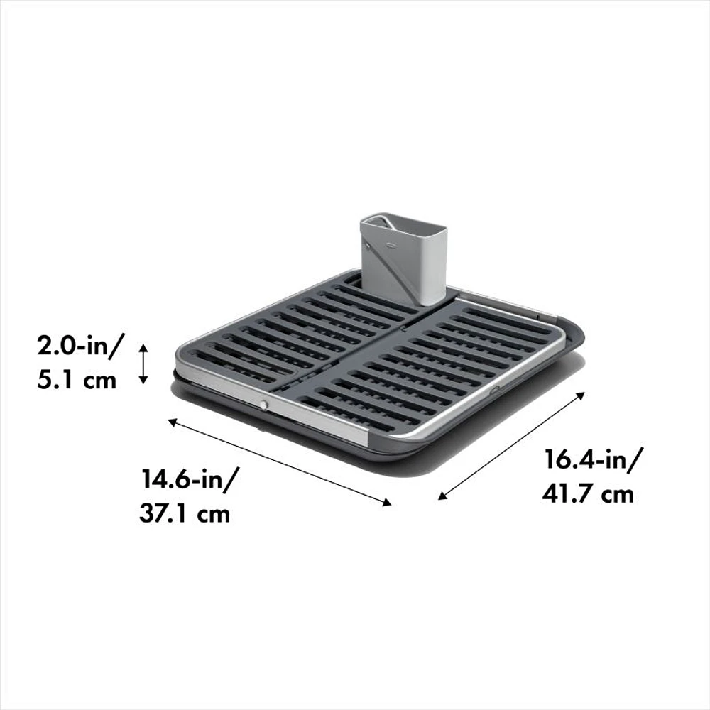 OXO ® Aluminum Fold Flat Dish Rack