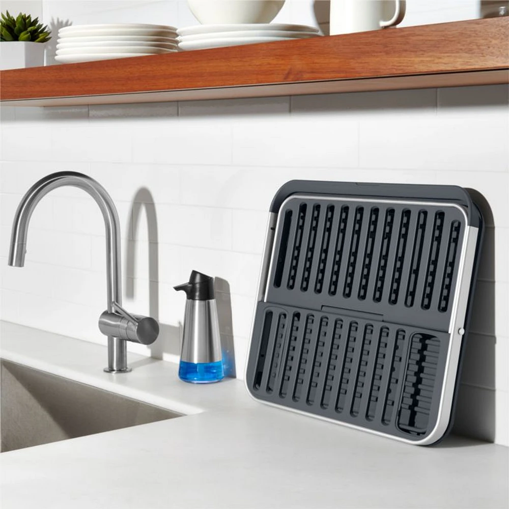 OXO ® Aluminum Fold Flat Dish Rack