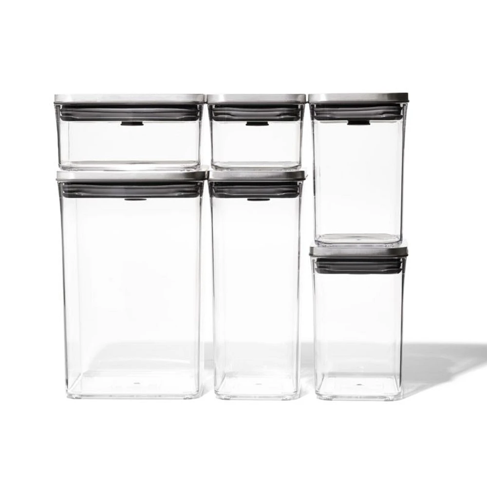 OXO ® POP Steel 6-Piece Airtight Food Storage Container Set