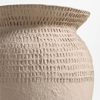 Oaxaca Large Taupe Cotton Mache Vase 20"