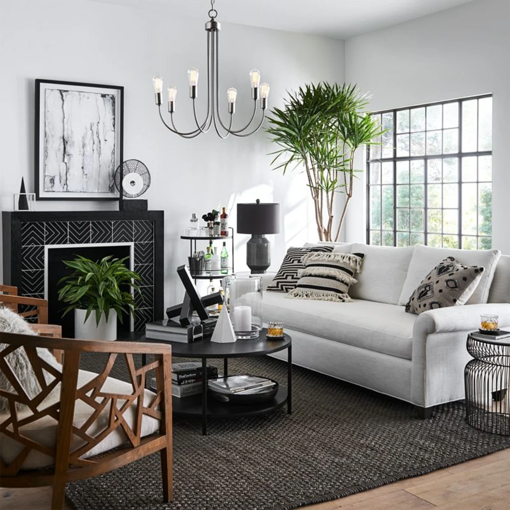 Echelon Round Coffee Table with Shelf