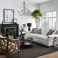 Echelon Round Coffee Table with Shelf
