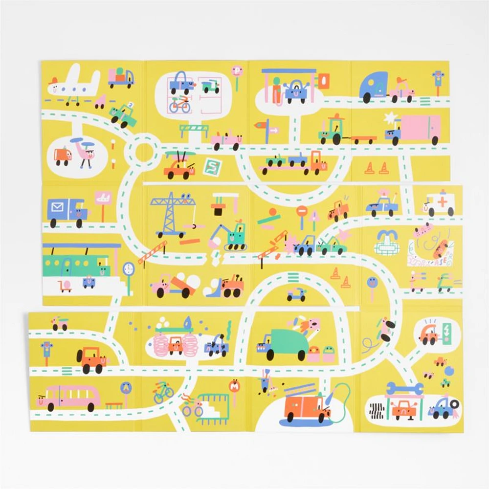 On the Move Fold-Out Kids Board Book by Mia Cassany
