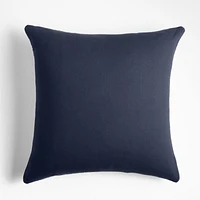 Onburu Wool Blend 23x23 Indigo Blue Throw Pillow Cover
