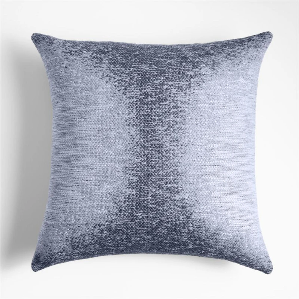 Onburu Wool Blend 23x23 Indigo Blue Throw Pillow Cover