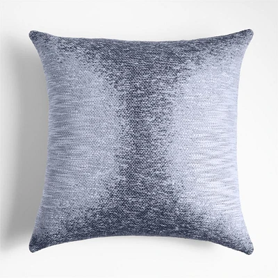 Onburu Wool Blend 23x23 Indigo Blue Throw Pillow Cover