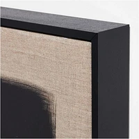 "Onyx Layers" Black Textured Abstract Hand-Painted Wall Art