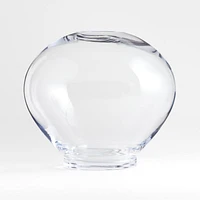 Ophelia Clear Hand Blown Glass Round Vase 12"