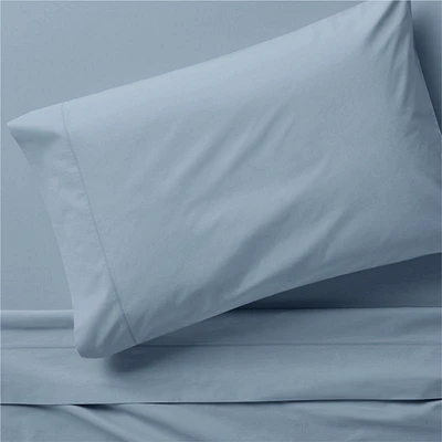 Favorite Organic Cotton Percale Blue Twin/Twin XL Bed Sheet Set