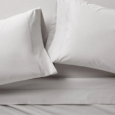 Favorite Organic Cotton Percale Dove Grey Full Bed Sheet Set