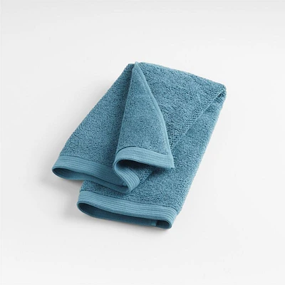Teal Antimicrobial Organic Cotton Hand Towel