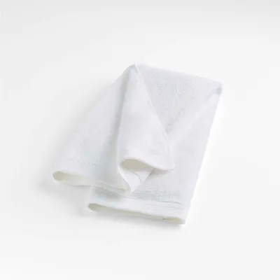 Bright White Antimicrobial Organic Cotton Hand Towel