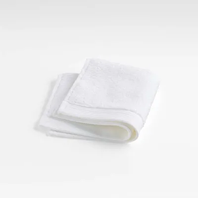 Bright White Antimicrobial Organic Cotton Washcloth