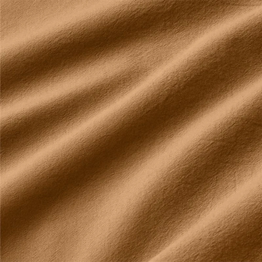 Organic Cotton Brulee Brown Eyelash Fringe Standard Pillow Sham