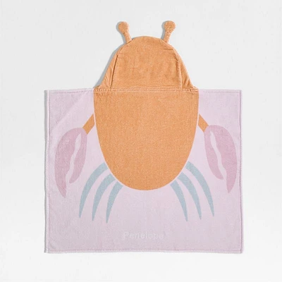 Crab Organic Cotton Hooded Baby Beach Towel