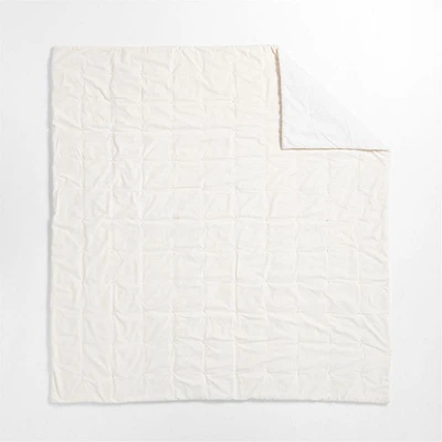 Organic Cotton Linen Velvet Arctic Ivory Full/Queen Quilt