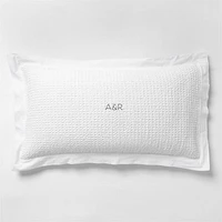 Organic Cotton Waffle Crisp White King Bed Pillow Sham