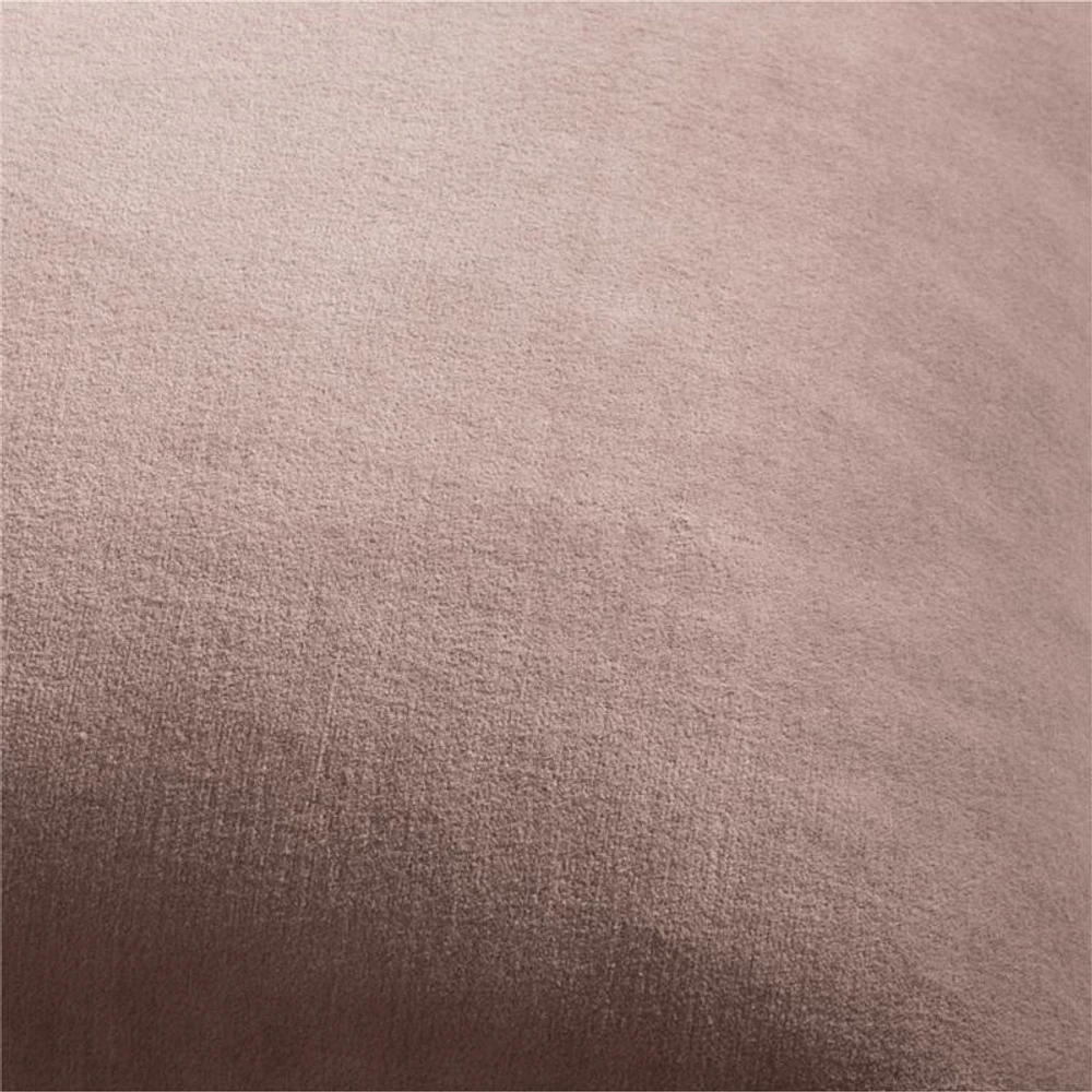 Organic Cotton Velvet 20"x20" Moody Mauve Throw Pillow Cover
