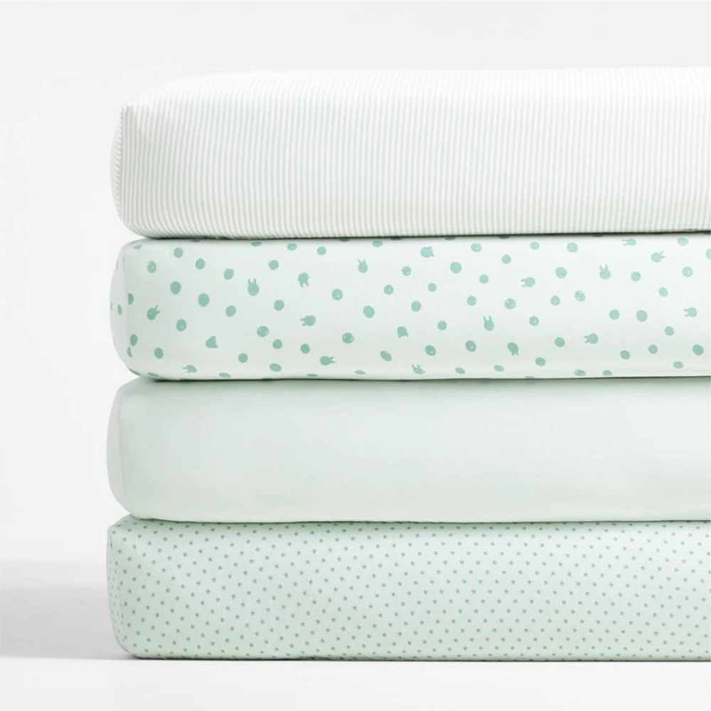 Baby's First Green Star Organic Jersey Baby Crib Fitted Sheet
