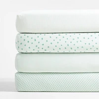 Baby's First Green Star Organic Jersey Baby Crib Fitted Sheet