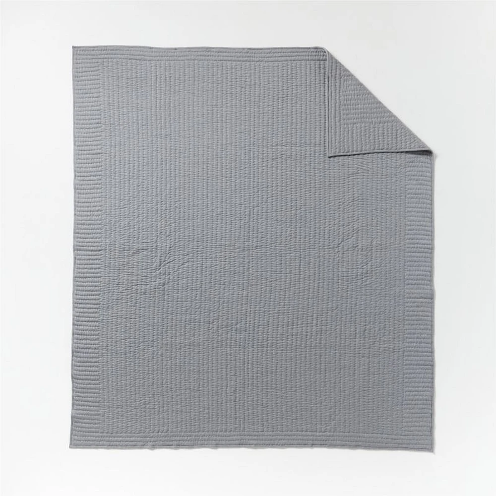 Cozysoft Organic Cotton Jersey Grey Full/Queen Quilt