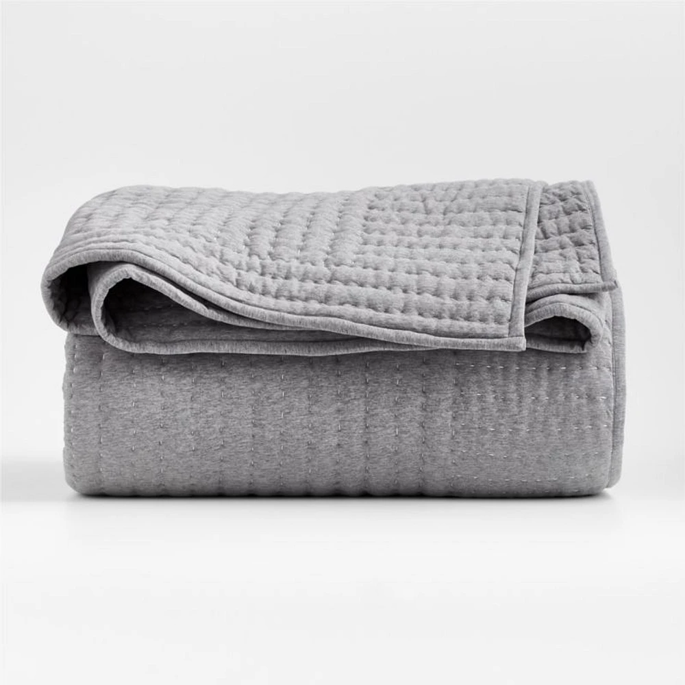 Cozysoft Organic Cotton Jersey Grey Full/Queen Quilt
