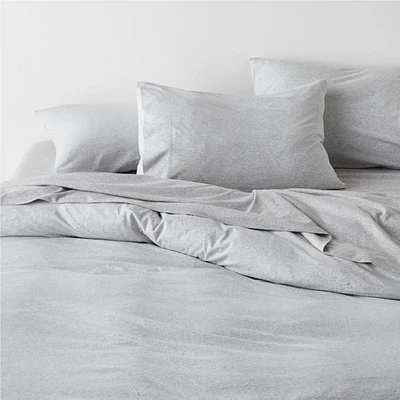 Cozysoft Organic Jersey Light Grey Full/Queen Duvet Cover