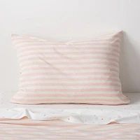 Comfy Tee Pink Stripe Organic Cotton Jersey Kids Pillow Sham