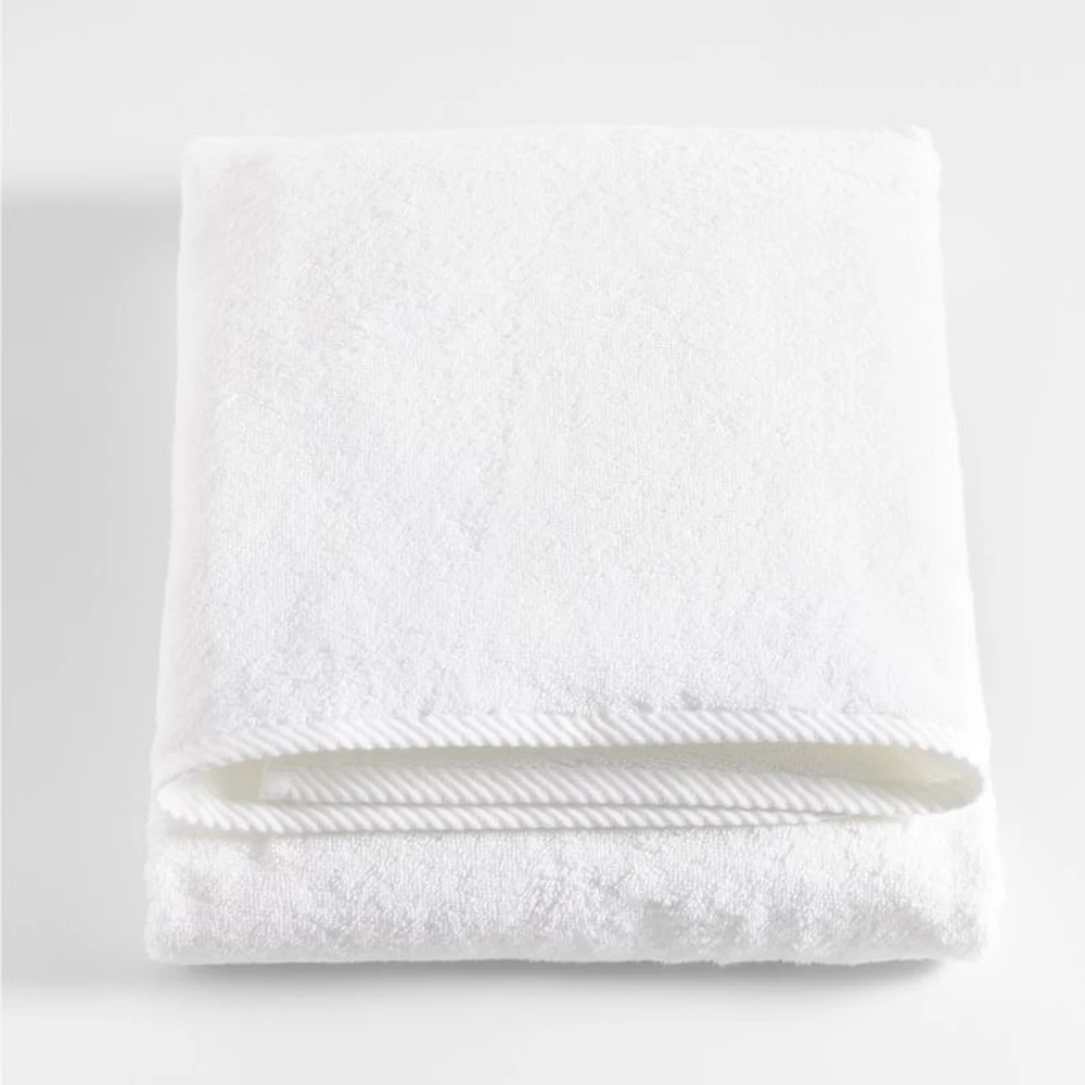 Quick-Dry White Organic Cotton Bath Sheet