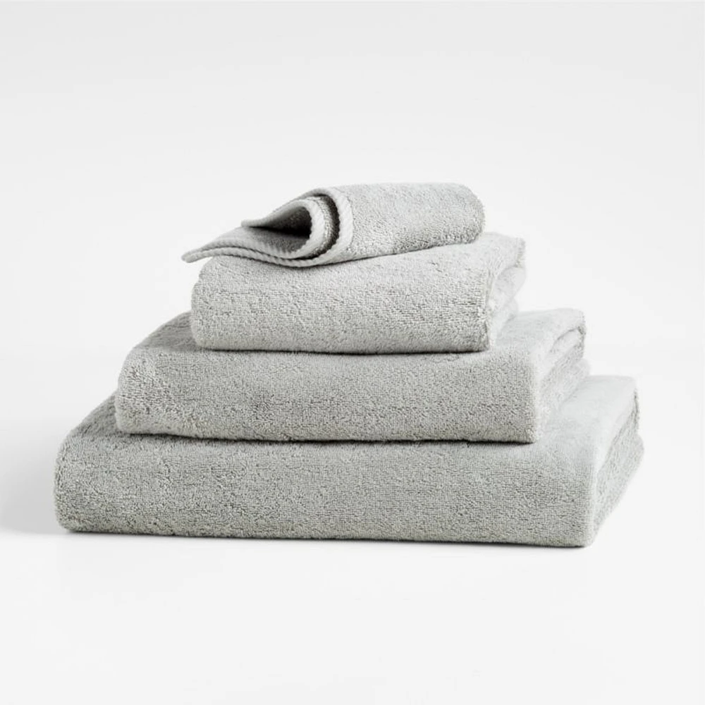 Quick-Dry Ash Organic Cotton Washcloth