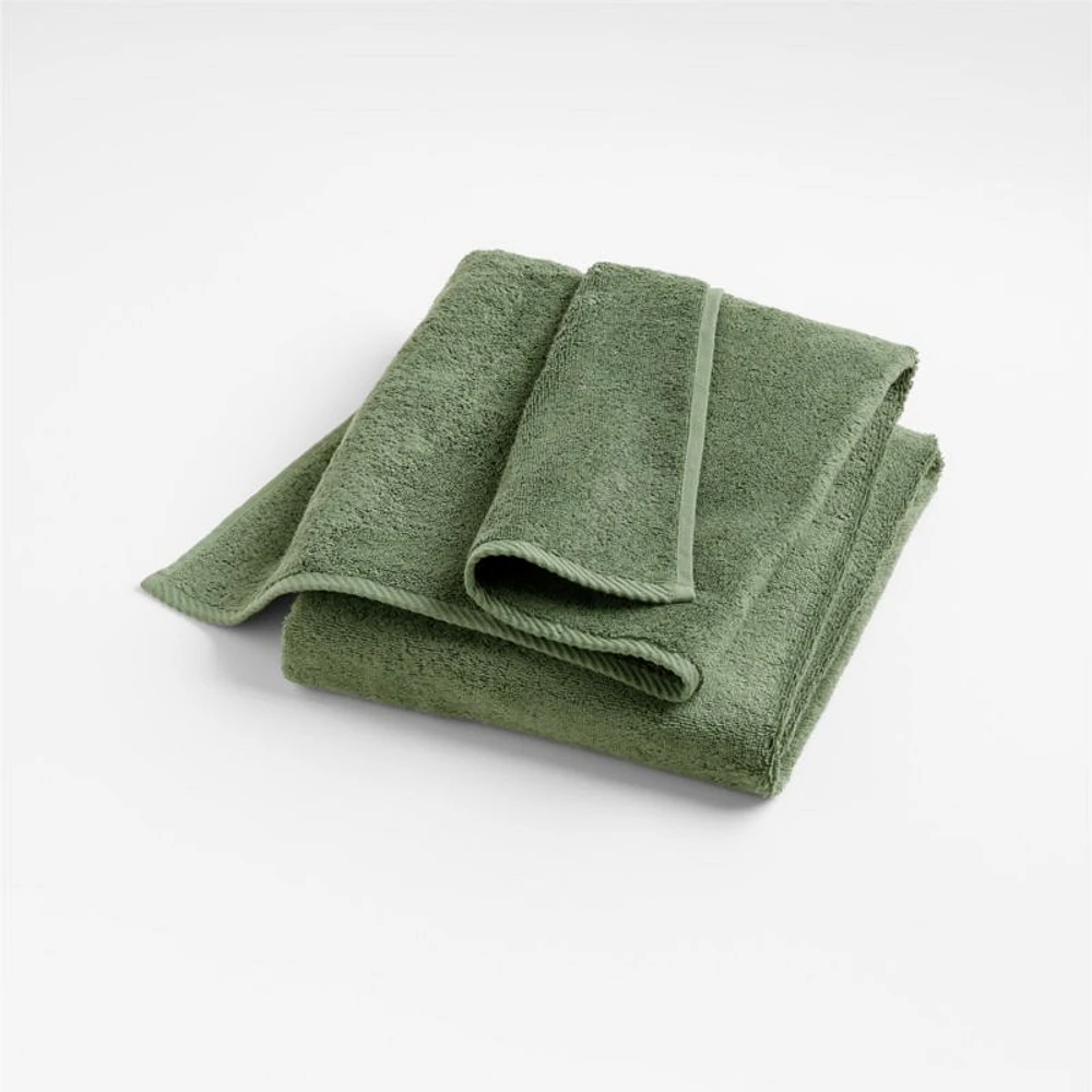 Quick-Dry Duck Green Organic Cotton Bath Towel