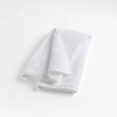 Quick-Dry White Organic Cotton Hand Towel