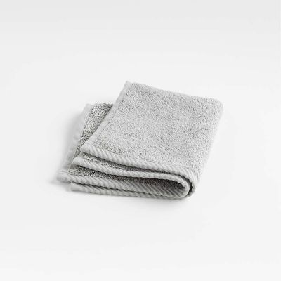 Quick-Dry Ash Organic Cotton Washcloth