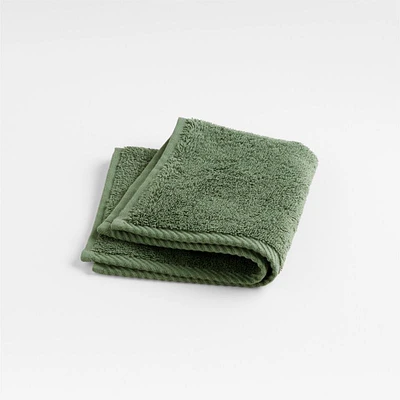 Quick-Dry Duck Green Organic Cotton Washcloth