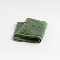 Quick-Dry Duck Green Organic Cotton Washcloth