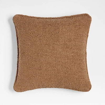 Camel Brown Organic Soft Boucle 20"x20" Throw Pillow Cover
