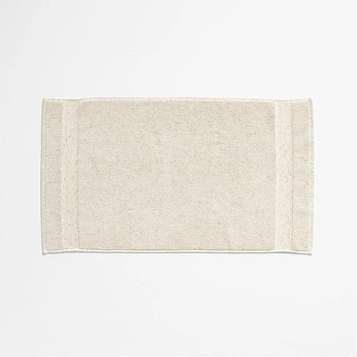 Organic Turkish Cotton Natural Beige Fleck Bath Mat 20"x34"
