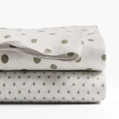 Organic Heathered Jersey Baby Swaddle Blankets