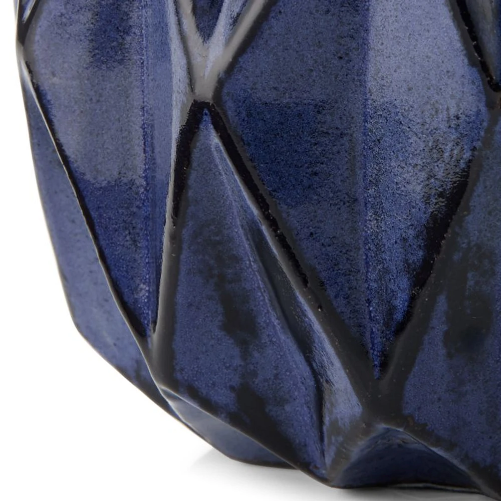 Origami Blue Ceramic Table Lamp