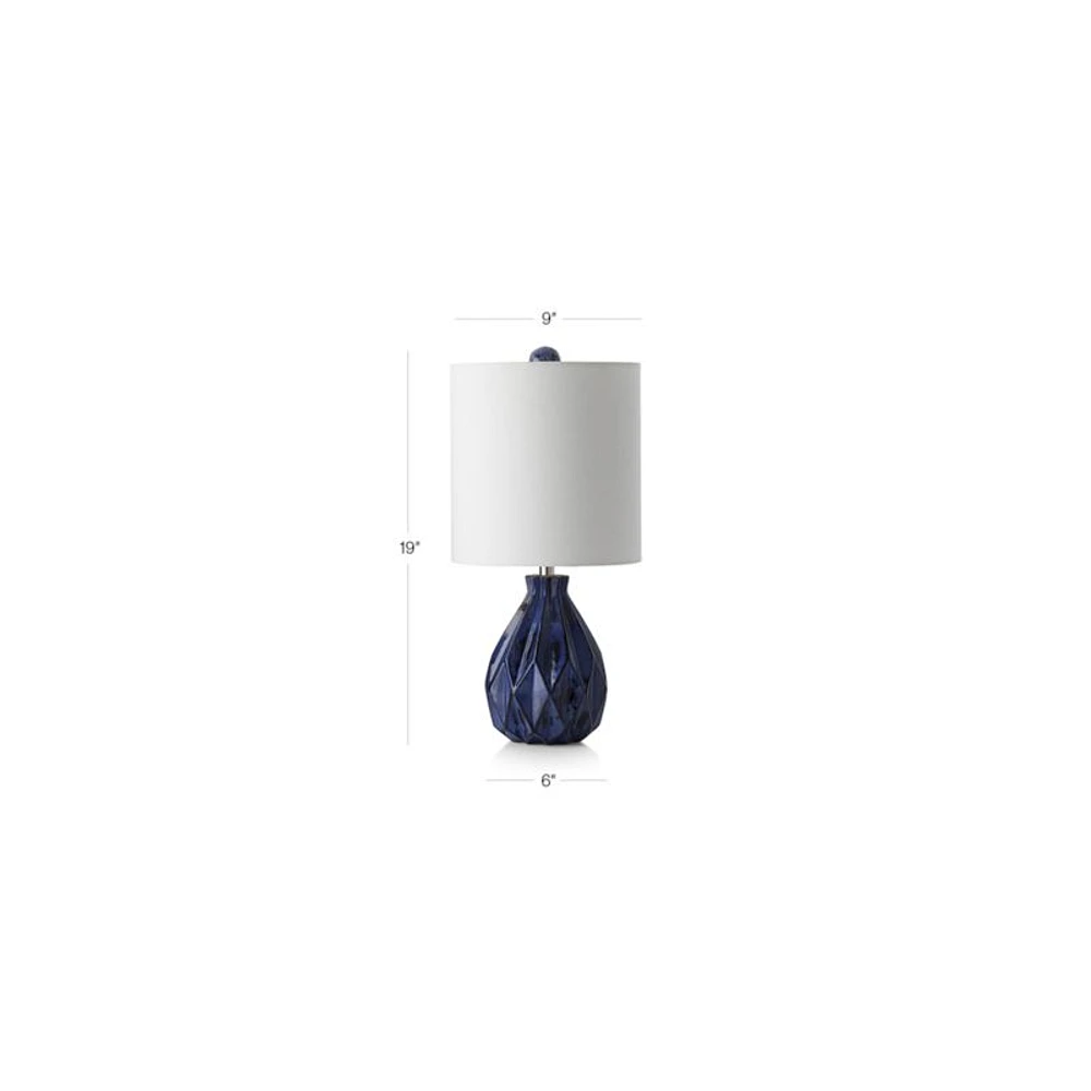 Origami Blue Ceramic Table Lamp