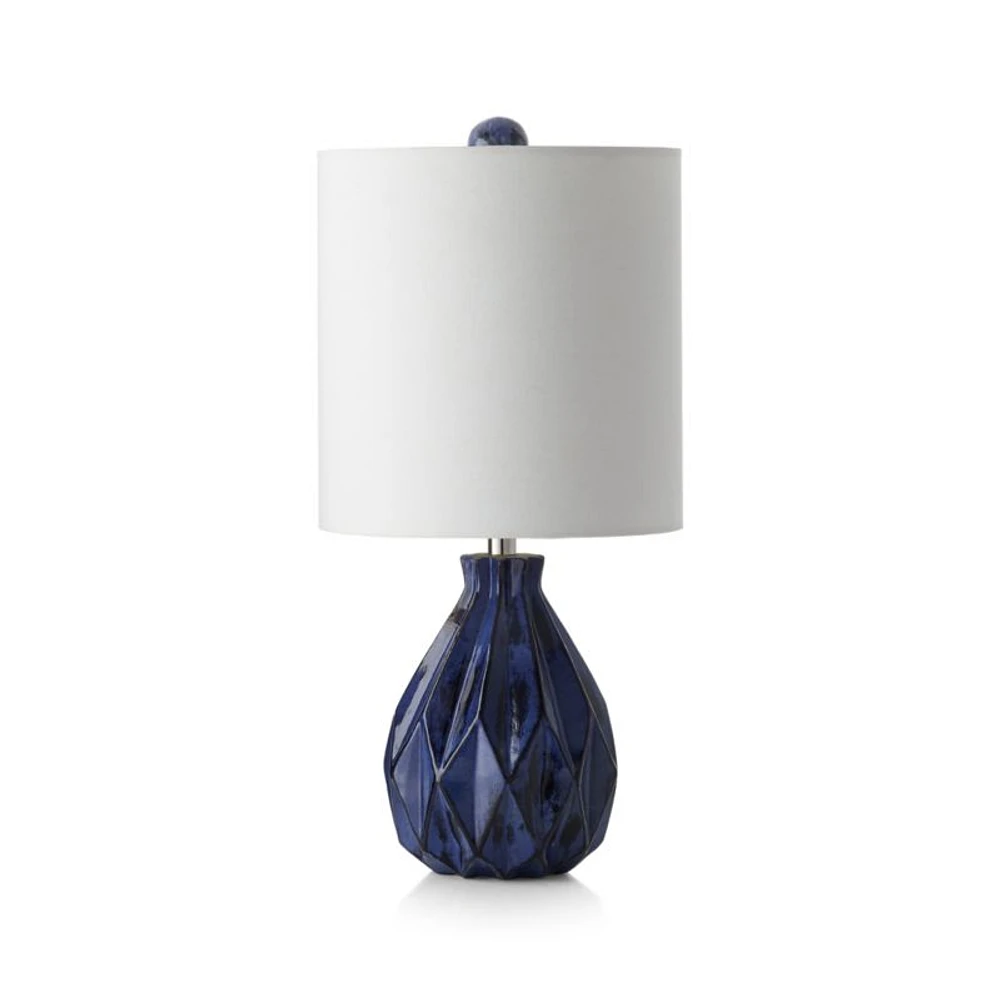 Origami Blue Ceramic Table Lamp