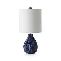 Origami Blue Ceramic Table Lamp
